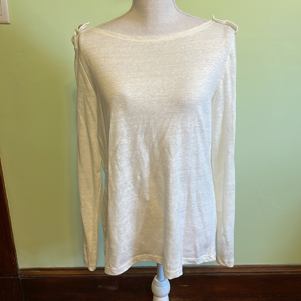 Petit Bateau linen top, size L